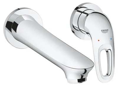 Produktbild von Grohe Eurostyle 2-Loch-Waschtischbatterie, Ausladung 203mm, Unterputzmontage, ohne Ablaufgarnitur, offener Hebelgriff, 19571003