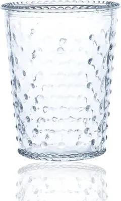 Produktbild von Sandra's SECRET GARDEN cylindrical vase with dots - clear - H: 12,0 cm | Ø 10,0 cm