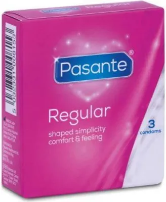 Produktbild von Pasante Regular, Männliches Kondom, weich, Natürlich/Natur, Latex, Regelmäßig, 54 mm