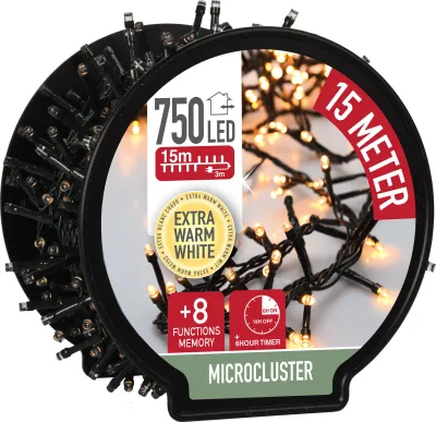 Produktbild von 1.03 Lichterkette auf Trommel - 750 Micro Cluster LED - 15m - extra warmweiß