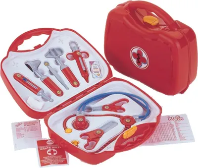Image de Mallette de médecin rouge/gris Instruments