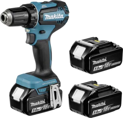 Immagine prodotto di Makita DDF485RTJ3 - Trapano/avvitatore a batteria - 2 velocità - chiave a mandrino 13 mm - 50 N-m