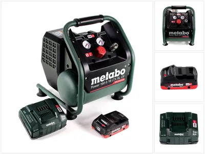 Zdjęcie produktu dla Kompresor akumulatorowy Metabo Power 160-5 18 LTX BL OF 18 V 8,0 bar bezszczotkowy + 1x akumulator LiHD 4,0 Ah + ładowarka