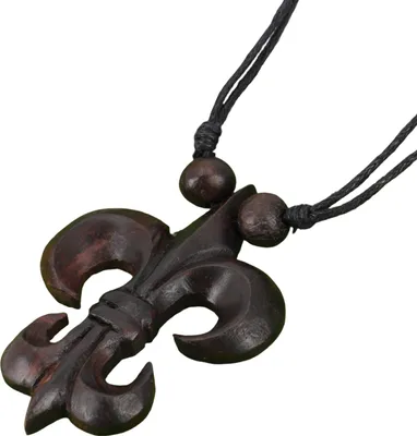 Produktbild von Ethno Holzschmuck, Halskette, Surferkette - Raute, Braun, 6*4 cm, Ketten & Modeschmuck für den Hals