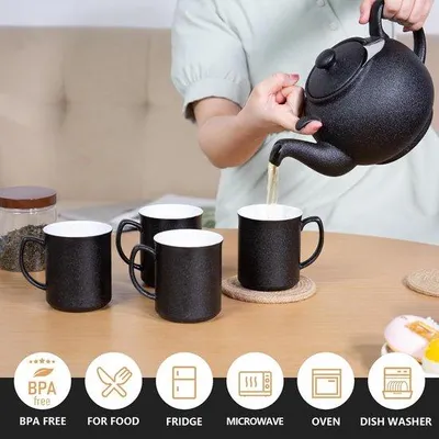 Produktbild von Famanu Teekanne 1,6 L mit Sieb - Schwarz