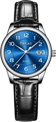 Produktbild von Taxau Damenuhr Analoge Quarzuhr mit Lederarmband Elegantes Klassische Damen Uhren Wasserdicht Armbanduhr für Damen