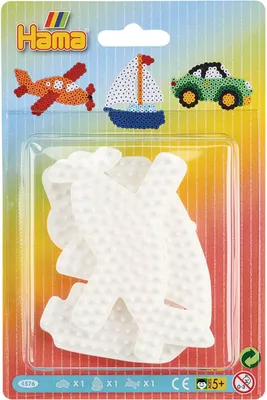 Obrázok produktu pre Hama pegboards "Auto Plachetnica Lietadlo" blister 3 dosky