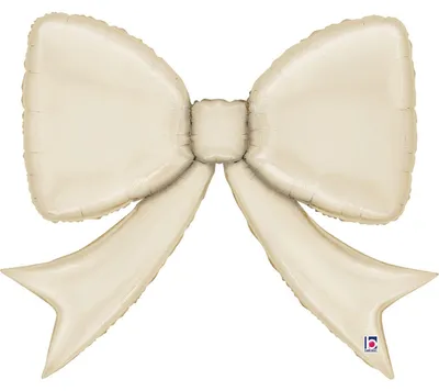 Produktbild von 41" Folienballon Shape Schleife Beige | 90 cm