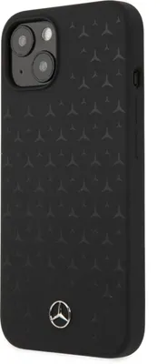 Immagine prodotto di Custodia rigida per iPhone 13 Mini Mercedes-Benz - Vera pelle - Motivo a stelle - Nero