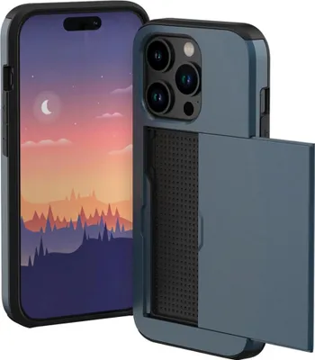 Produktbild von imoshion Backcover mit Kartenfach iPhone 15 Pro - Dunkelblau