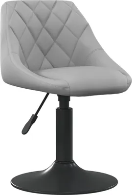 Produktbild von Esszimmerstuhl Samt Hellgrau, drehbar, höhenverstellbar, B 46 cm, H 62,5-77,5 cm, T 44 cm