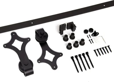 Immagine prodotto di Yakimz sistema di montaggio per porte scorrevoli set di binari di scorrimento porta in legno montaggio porta scorrevole 183/200cm