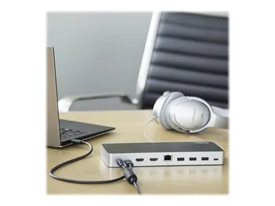 Produktbild von StarTech.com USB C Dockingstation für Zwei Monitore mit 60 W Power Delivery für Windows Laptops - USB C auf HDMI / DVI Dock - USB-C 3.1 Gen 1 Dock mit Laden - Thunderbolt 3 Kompatibel (MST30C2HHPDU) - Dockingstation - USB-C / Thunderbolt 3 - 2 x HDMI - 1Gb