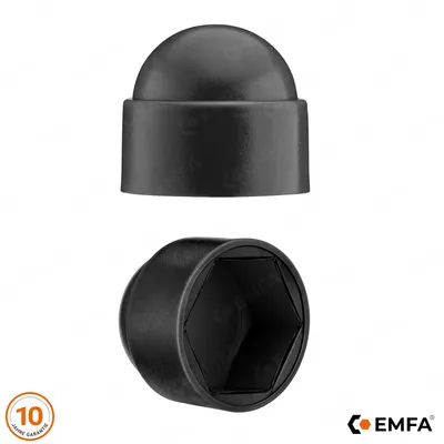 Produktbild von Schutzkappen für schrauben M10 - 17 mm Hutmuttern M10 Schwarz 50 Stück