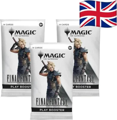 Produktbild von 3x FINAL FANTASY Play Booster (EN) – à 14 Karten | Universes Beyond + Heartforcards Versandschutz