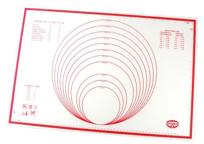 Obrázek produktu pro Dr. Oetker 1923, Obdélníkový, Silikon, Červená, Bílá, 600 mm, 400 mm, 1 kusů