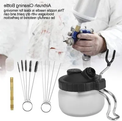 Complete Airbrush Reinigungsset für effektive Reinigung von Airbrush-Werkzeugen mit verschiedenen Düsen und Reinigungsmitteln
