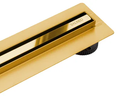 Obrázek produktu pro BALNEO sprchový žlab Slim&Low ProLine Mirror ve zlaté barvě 80 cm ve zlaté barvě