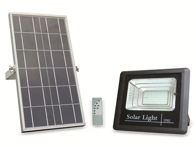 Produktbild von OPTONICA Solar LED-Fluter 5460 mit Fernbedienung, 12 W, 550 lm, 6000 K, schwarz