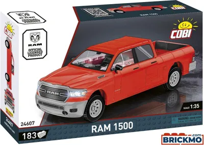 The image shows the packaging of a COBI RAM 1500 model kit.