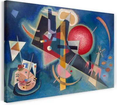 Produktbild von Leinwandbild (120x80cm): Wassily Kandinsky - Im Blau (1925), echter Holz-Keilrahmen inkl. Aufhänger, handgefertigt in Deutschland