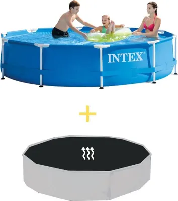 Obrázok produktu pre Bazén s kovovým rámom Intex - 305 x 76 cm - vrátane solárnej plachty