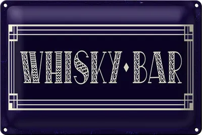 Produktbild von Blechschild 40x30cm Whisky Bar