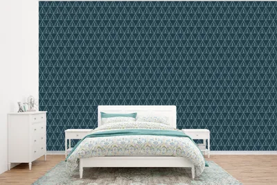Produktbild von MuchoWow® Fototapete für Wohnzimmer oder Schlafzimmer Wandtapete Vinyl Motivtapete Design - Jungen - Dreieck - Kind - 375x280 cm - Schlafzimmer tapete