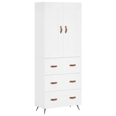 Obrázek produktu pro vidaXL Highboard White 69,5x34x180 cm výrobek z odvozeného dřeva