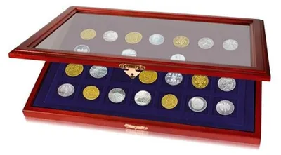 Produktbild von Münzen-Vitrine für 15 Münzen bis Durchmesser 55 mm