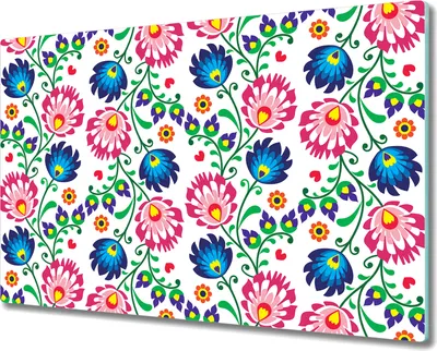 Produktbild von Glas-Herdabdeckplatte Glaskeramikkochfeld-Abdeckung Spritzschutz - 80x52 cm - Volkspolnisch Bunte