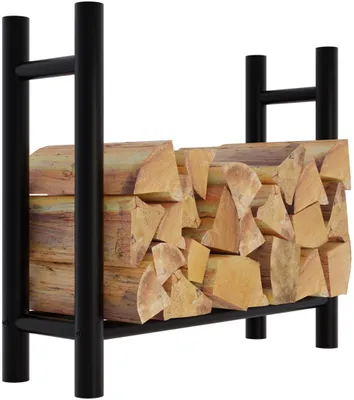 Obrázek produktu pro Stojan na dřevo Medya round - 30x80x80 cm, kov černý