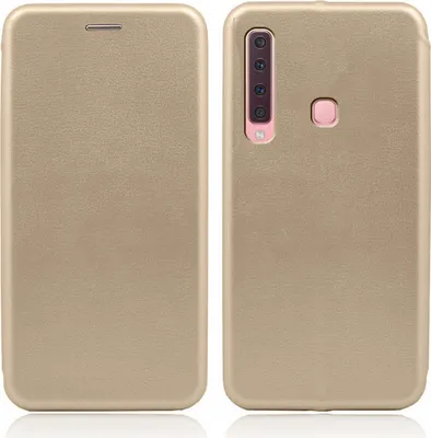 Produktbild von Handy Schutz Hülle für Samsung Galaxy A9 2018 Handytasche mit Magnetdeckel Kartenfach und Standfunktion Klapphülle Gold