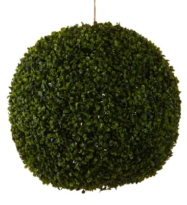 Produktbild von Mica Decorations Buchsbaumkugel Kunstpflanze für den Außenbereich hängend - Ø45 cm - Grün
