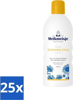 Produktbild von Milkmaid Bade- und Duschcreme Sonnenblume und Milch 1000 ml - Vorteilspack - 25 Stücke