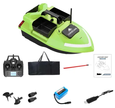Produktbild von Ferngesteuertes Futterboot für Karpfenangeln - GPS Köderboot - Speicher für 40 Angelspots - 3 unabhängige Futterkammern - Auto-Return - LED-Lichter - Windstabil - 2026 New Version