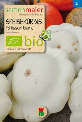 Produktbild von Speisekürbis Patisson blanc - 8 Korn Saatgut