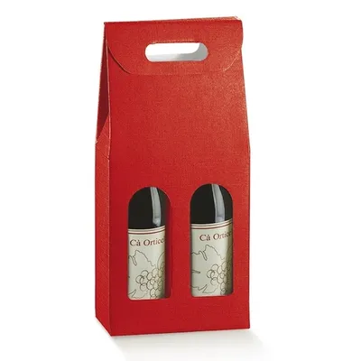 Produktbild von Weinverpackung aus Artpaper, 2-Flaschen ROT, Format 18x9x38,5cm, 30 St.
