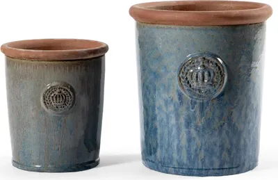 Produktbild von Provence Pflanzkübel: Handgefertigte Keramik für Ihren Garten (Ø25cm) Rusty Blue