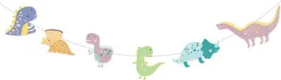 Image de Guirlande « DINOSAURES » pour anniversaire, 300 cm, 1 pièce