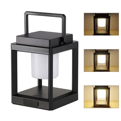 Produktbild von Outdoor-Tischlampe, LED-Nachtlicht, 3000 mAh Solar-Außenlampe, wasserdicht, kabellos, wiederaufladbar, ideal zum Lesen, Dekorieren, Camping