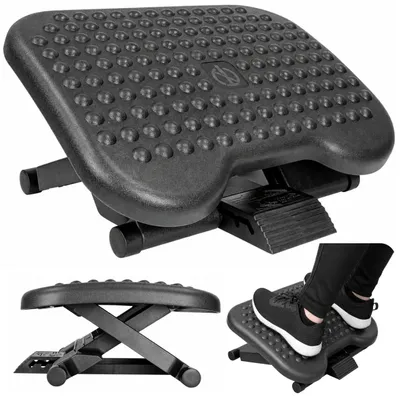Obrázek produktu pro Nastavitelný podnožka pod stůl do kanceláře, ergonomický, s 3