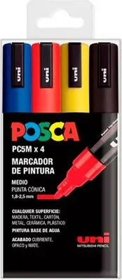 Obrázok produktu pre Sada značkovačov POSCA PC-5M Farebné