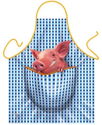 Immagine prodotto di Grembiule da cucina Happy Pig blu