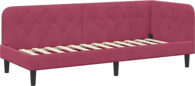 Obrázok produktu pre vidaXL Rohový rám postele vínovo červený 80 x 200 cm zamat