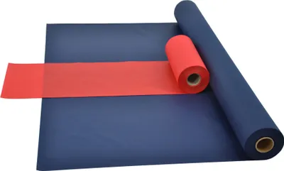 Produktbild von Sensalux Kombi-Set 1 Tischdeckenrolle 1,5m x 25m blau + Tischläufer 30cm rot