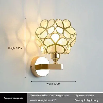 Image de Applique murale en cristal, lampe murale en verre moderne, décoration intérieure, idéale pour chambre, salon, couloir, verre, élégante, moderne, 9 cm
