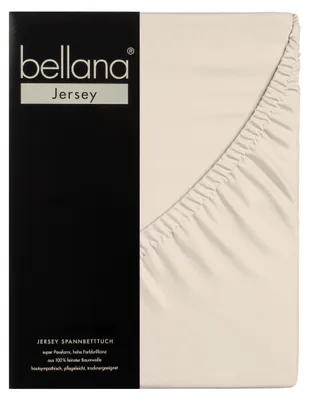 Produktbild von Bellana Jersey Spannbetttuch 140-160 x 200 cm creme 120g/m², 100% Baumwolle