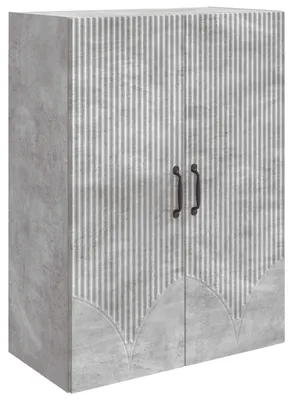 Image de Armoire murale vidaXL, gris béton, 66 x 34,5 x 90 cm, aggloméré