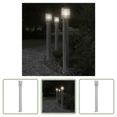 Immagine prodotto di The Living Store Luce di percorso con rilevatore di movimento argento 110 cm in acciaio inox
